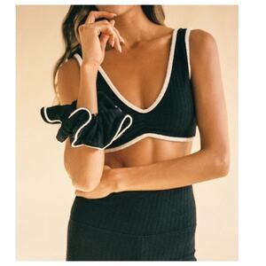 NWT Montce Binded Terry Rib Kim Variation Bikini Top Size Small